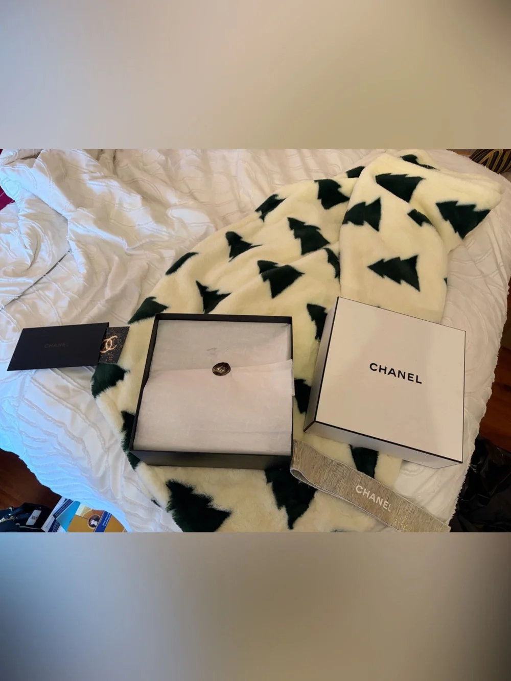 CHANEL White and Black Luxury Gift Box